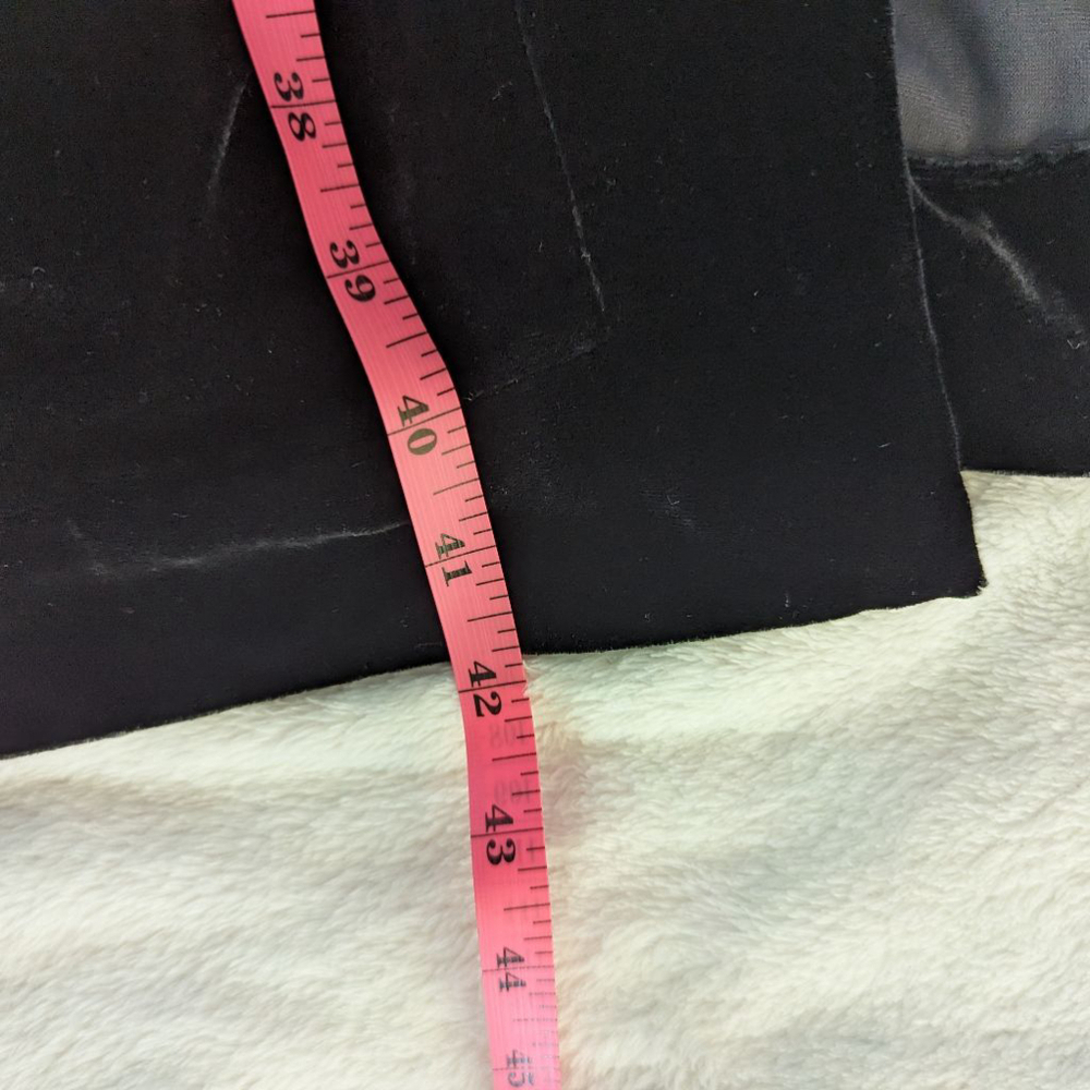 Heidi Merrick Long Sleeve Velour Dress Xs Black — image 5 of 8